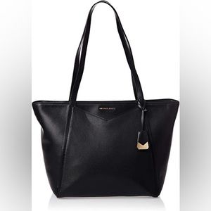 NWT Michael Kors Whitney Black Large Leather Tote